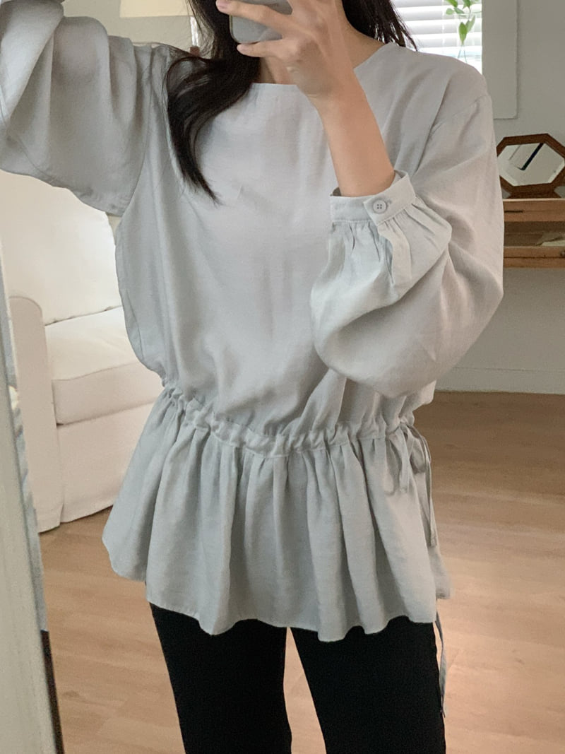 Osense - Korean Women Fashion - #womensfashion - Plain Ruffle Blouse - 12