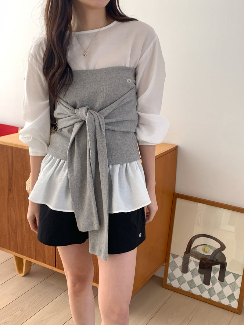 Osense - Korean Women Fashion - #womensfashion - Plain Ruffle Blouse - 6