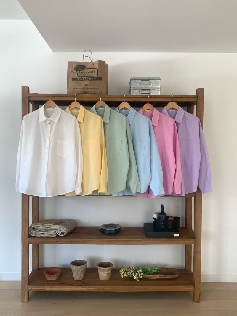 Osense - Korean Women Fashion - #womensfashion - Pastel Basic Shirt - 2