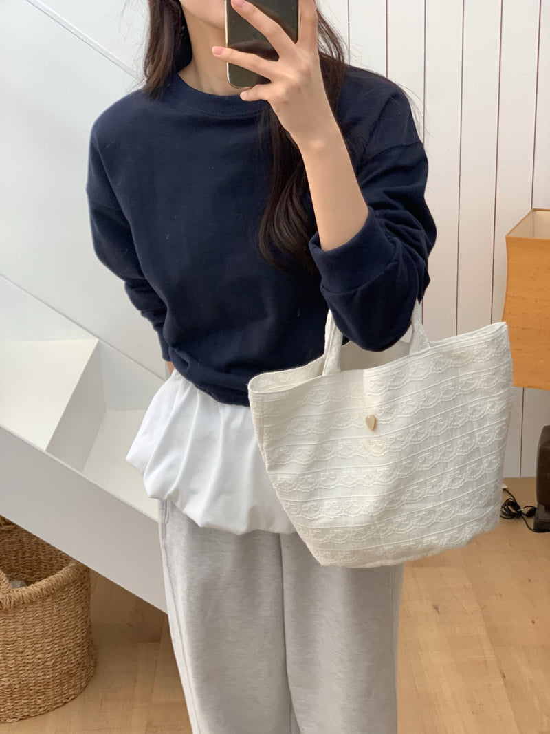 Osense - Korean Women Fashion - #womensfashion - Balloon Raglan Sweatshirts - 9