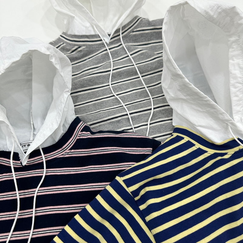 Otr - Korean Children Fashion - #fashionkids - Stripe Hoodie - 2