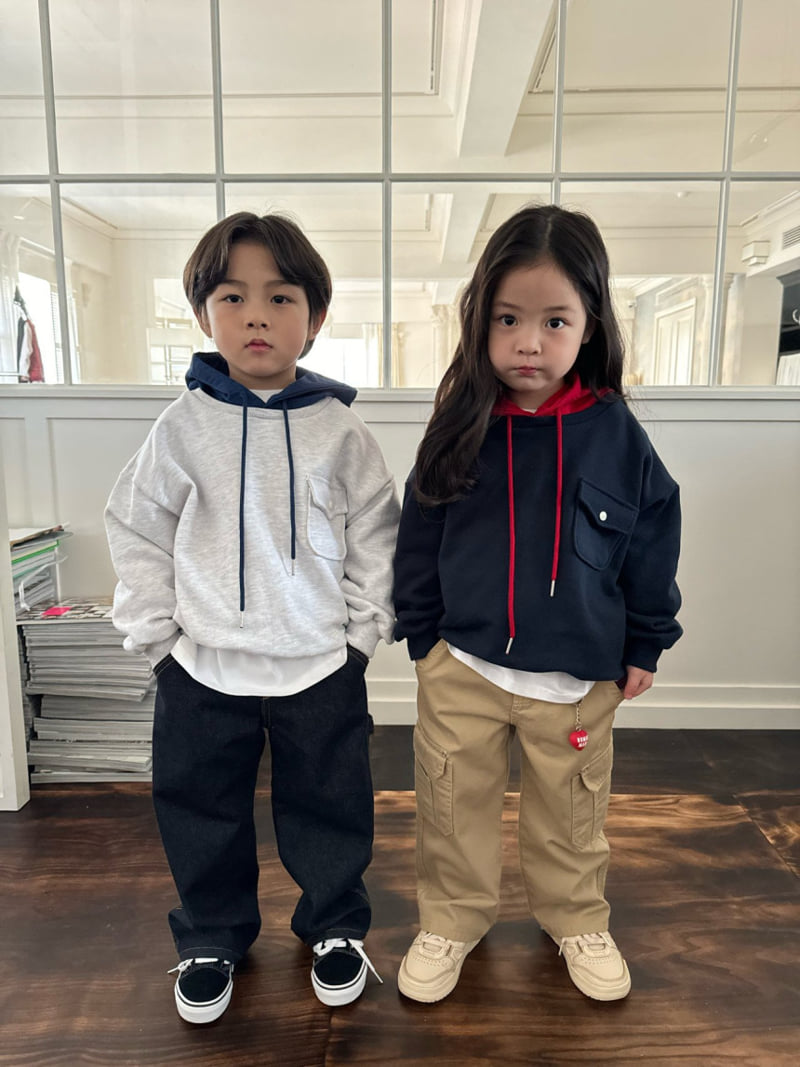 Our - Korean Children Fashion - #fashionkids - Beams Color Matching Hoodie - 2