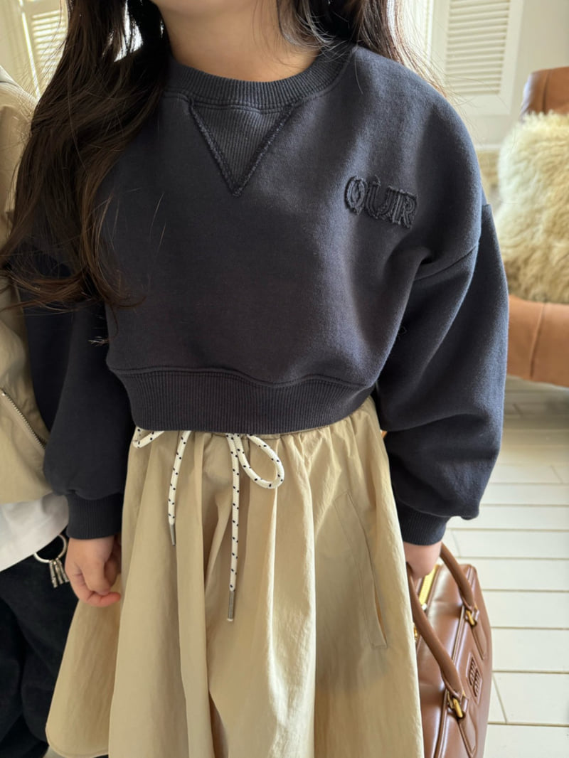 Our - Korean Children Fashion - #kidsshorts - Logo Crop Sweatshirts - 10