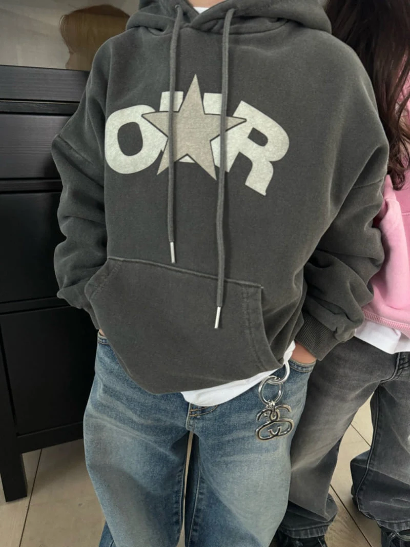 Our - Korean Children Fashion - #kidsshorts - Star Printed Hoodie - 5