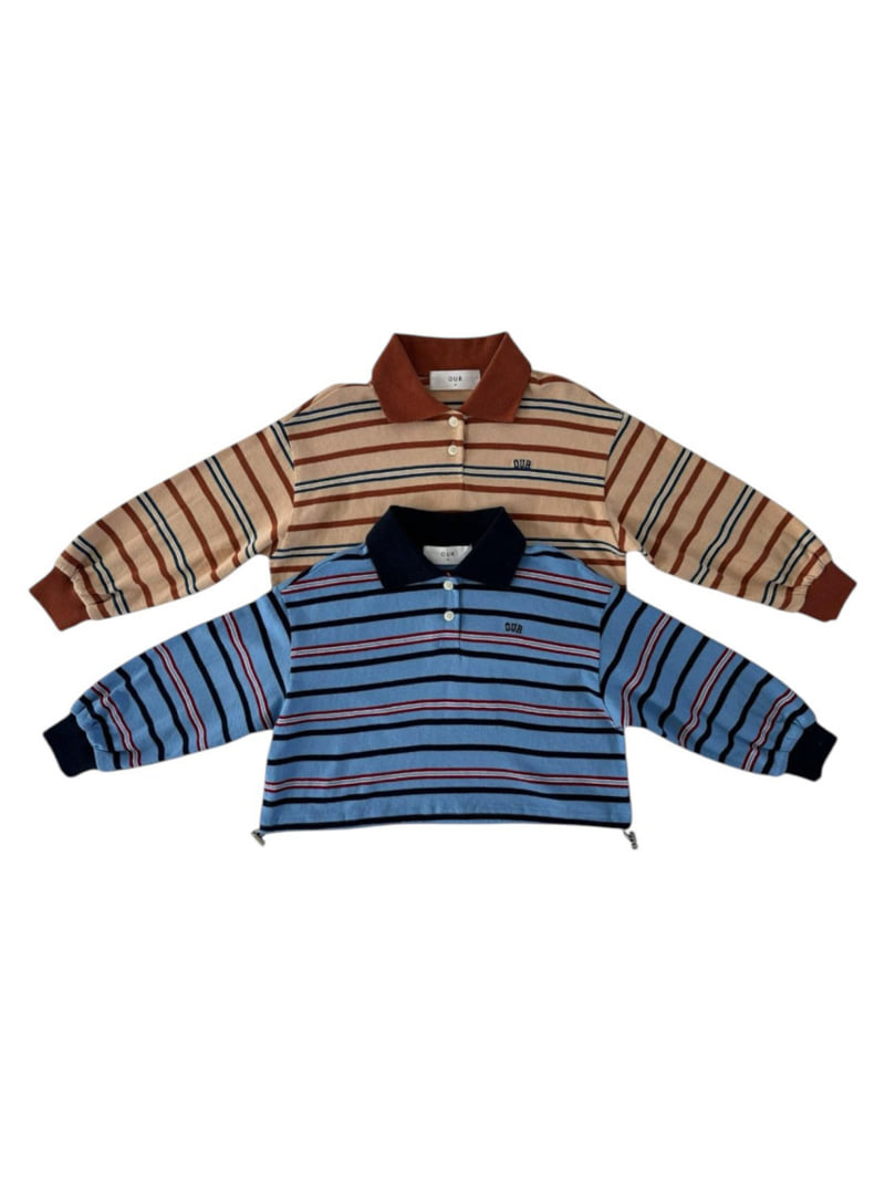Our - Korean Children Fashion - #kidzfashiontrend - Short Stripe Collar Tee