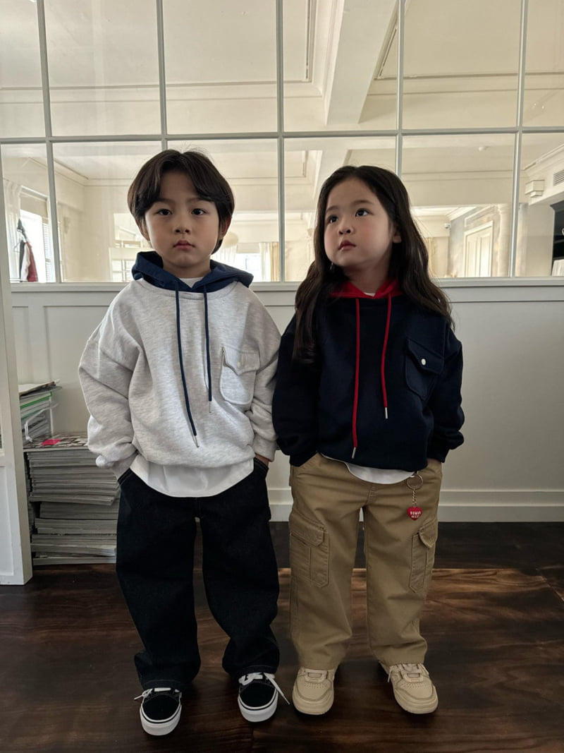 Our - Korean Children Fashion - #kidzfashiontrend - Beams Color Matching Hoodie - 5