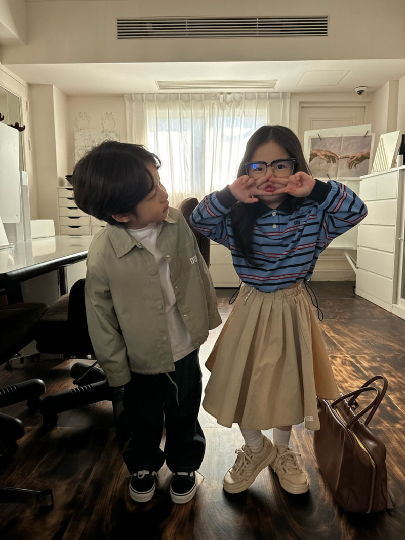 Our - Korean Children Fashion - #littlefashionista - Short Stripe Collar Tee - 3