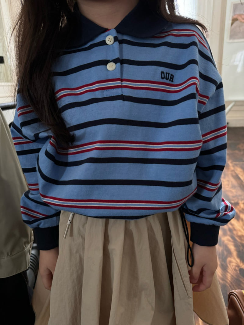 Our - Korean Children Fashion - #littlefashionista - Short Stripe Collar Tee - 4