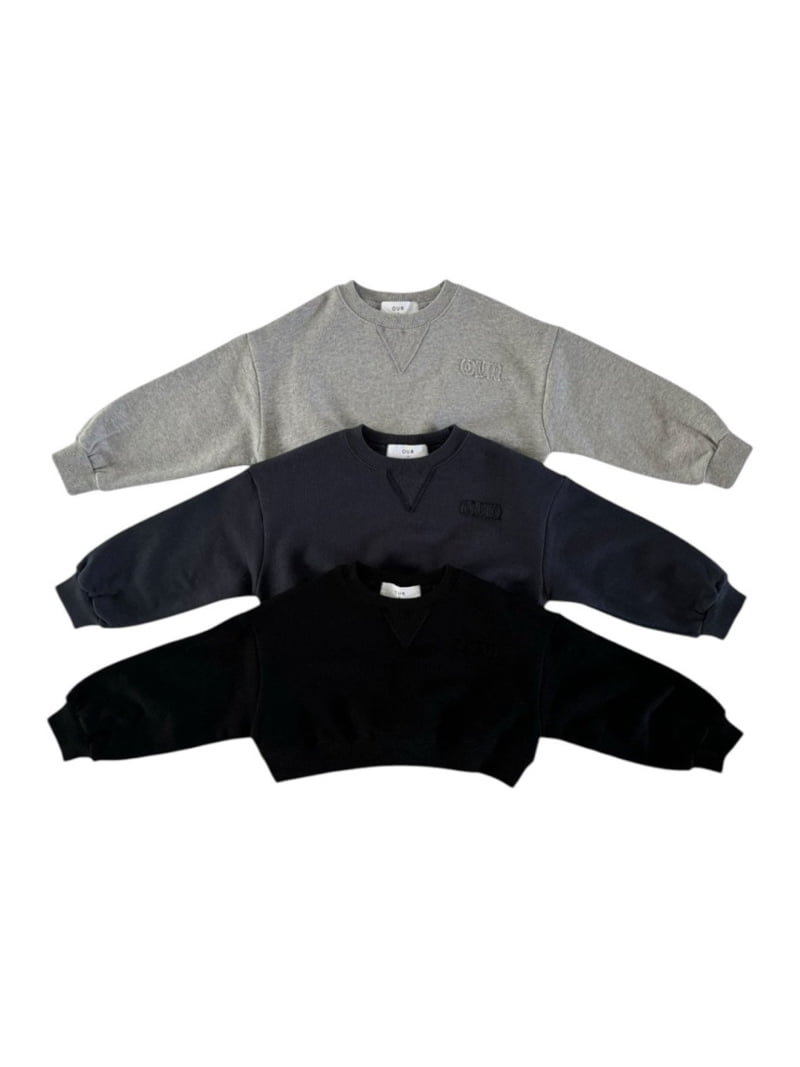 Our - Korean Children Fashion - #magicofchildhood - Logo Crop Sweatshirts