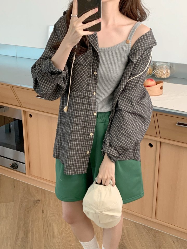 Our Moment - Korean Women Fashion - #momslook - Bunny Rib Sleeveless Tee - 3