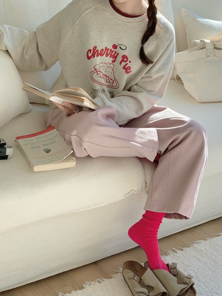 Our Moment - Korean Women Fashion - #momslook - Cherry Pie Sweatshirts