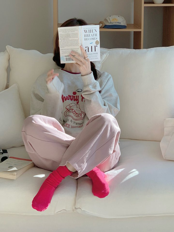 Our Moment - Korean Women Fashion - #momslook - Cherry Pie Sweatshirts - 2