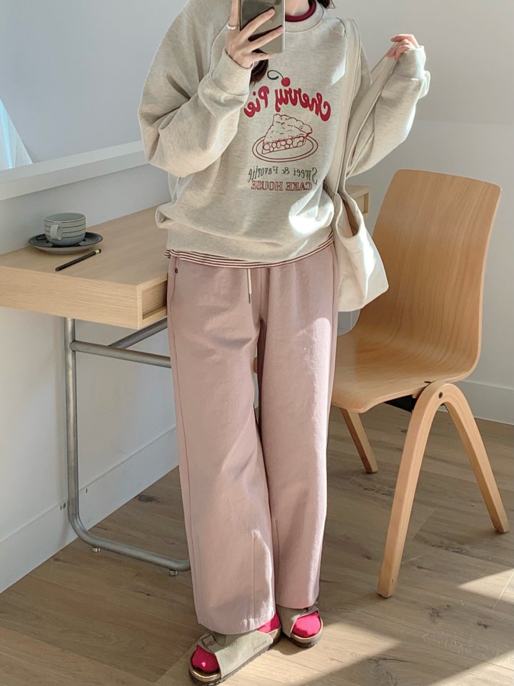 Our Moment - Korean Women Fashion - #momslook - Cherry Pie Sweatshirts - 3