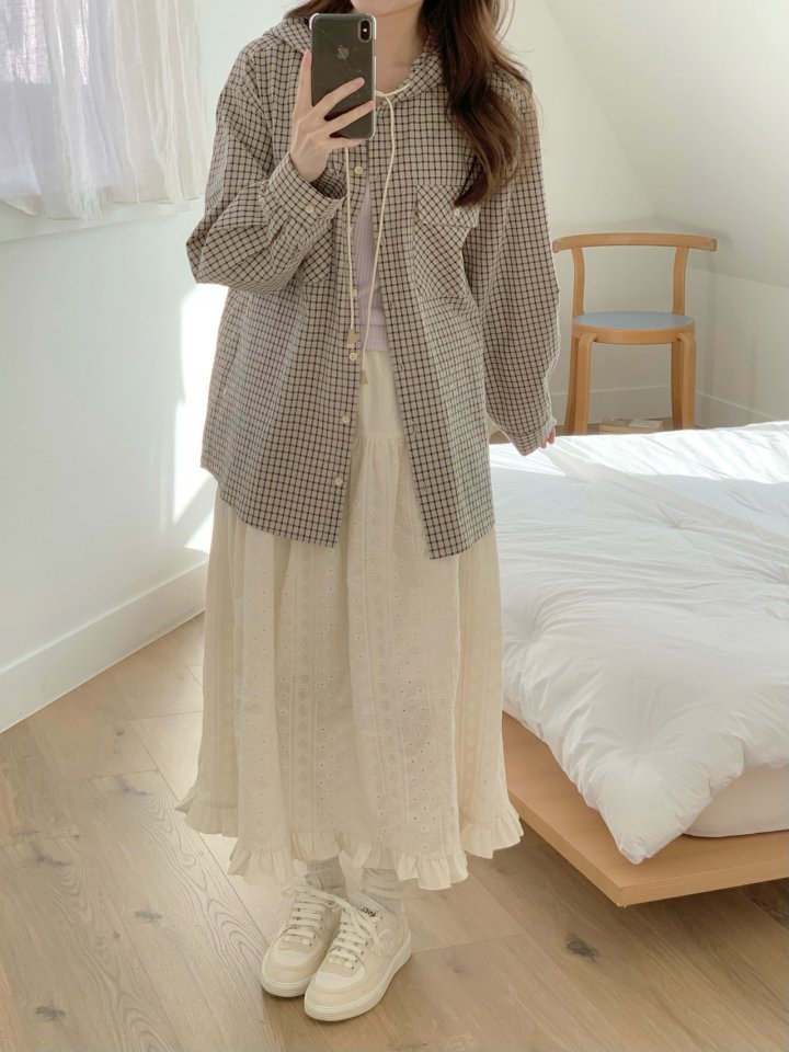 Our Moment - Korean Women Fashion - #shopsmall - Cinnamon Check Shirt - 9