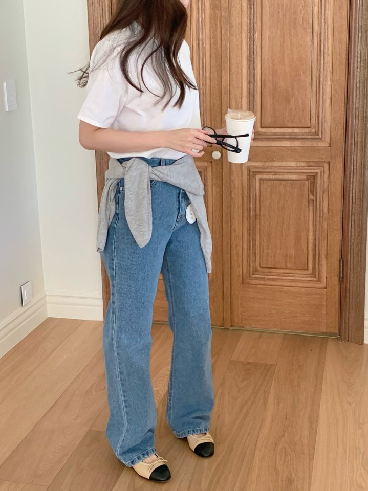 Our Moment - Korean Women Fashion - #momslook - Coin Denim Pants - 4