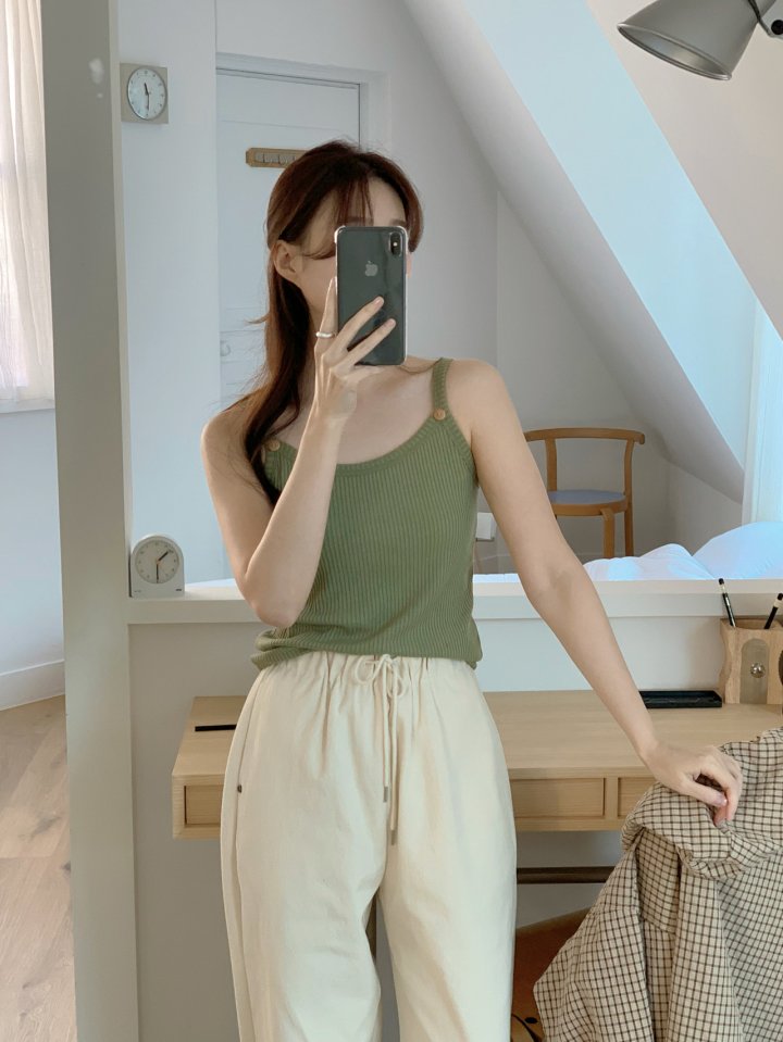 Our Moment - Korean Women Fashion - #womensfashion - Bunny Rib Sleeveless Tee - 6