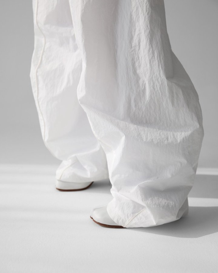 Paper Moon - Korean Women Fashion - #momslook - Nylon Drawstring Wide Twist Pattern Trousers - 6