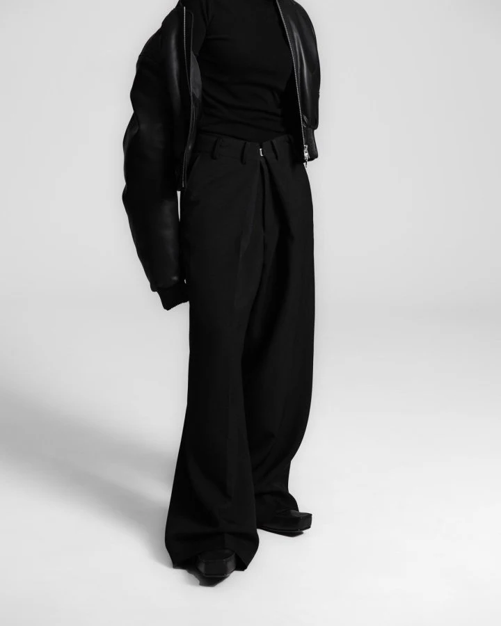 Paper Moon - Korean Women Fashion - #womensfashion - Oversized Wrapping Detail Wide Trousers - 4