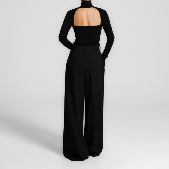 Paper Moon - Korean Women Fashion - #momslook - Oversized Wrapping Detail Wide Trousers - 6