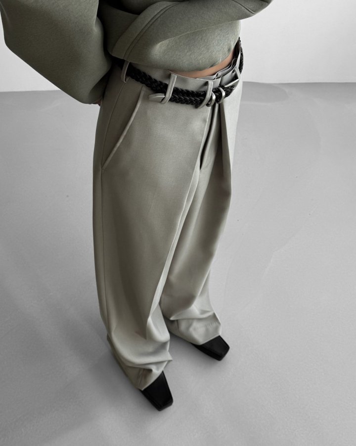 Paper Moon - Korean Women Fashion - #momslook - Oversized Wrapping Detail Wide Trousers - 5