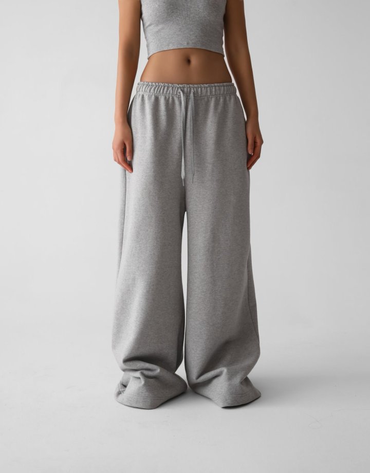 Paper Moon - Korean Women Fashion - #momslook - Maxi Wide Detail Sweat Trousers