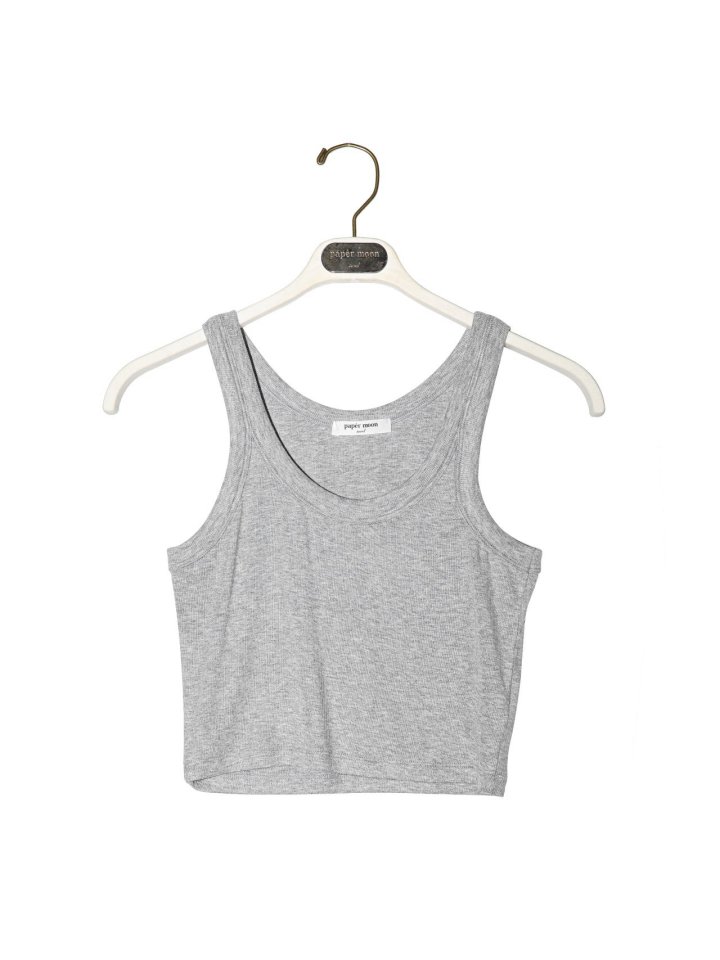 Paper Moon - Korean Women Fashion - #momslook - Ribbed Crop Tank Sleeveless Tee - 6