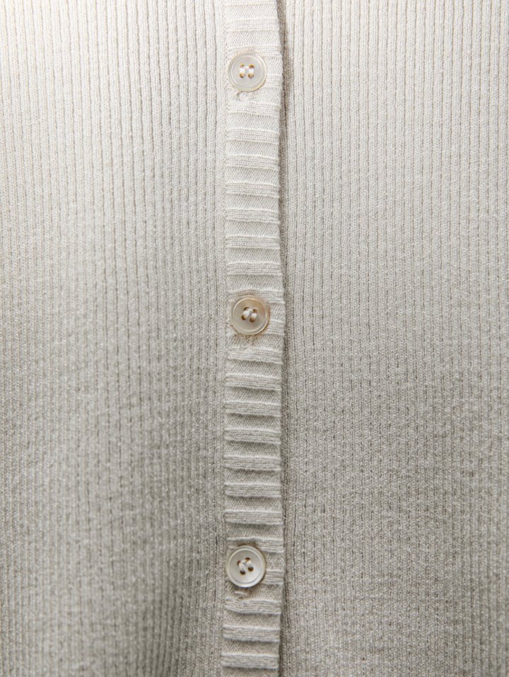 Paper Moon - Korean Women Fashion - #momslook - Ribbed Button Knit Cardigan - 11