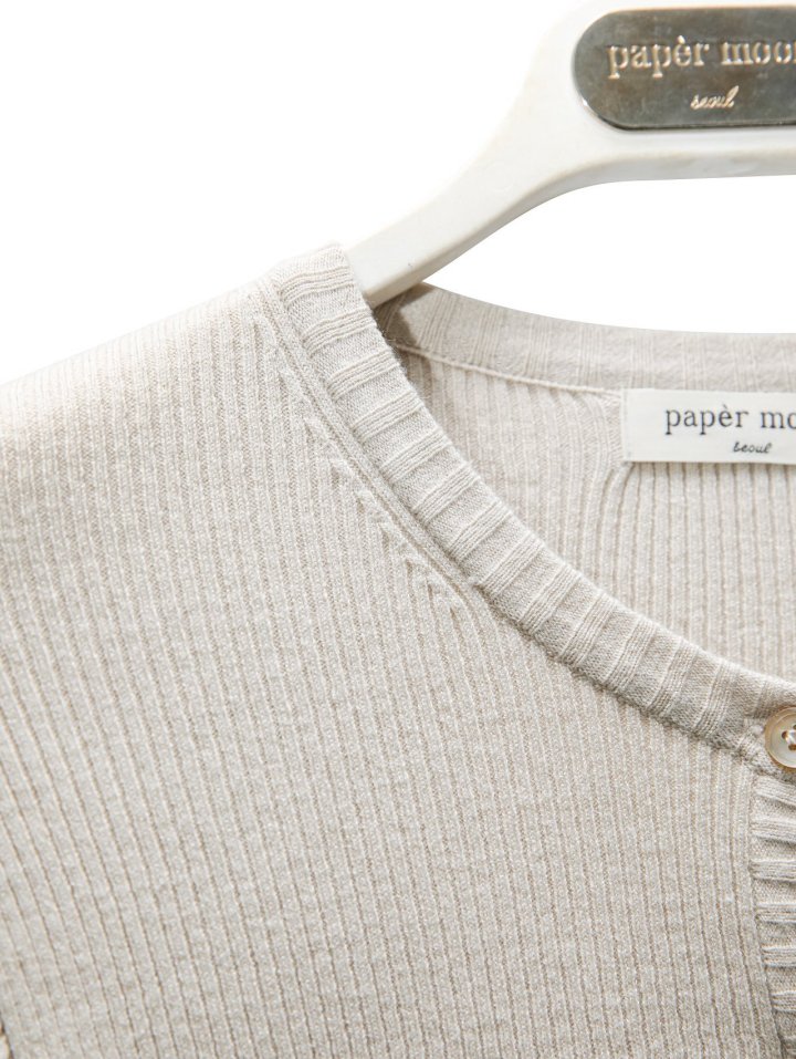 Paper Moon - Korean Women Fashion - #momslook - Ribbed Button Knit Cardigan - 9