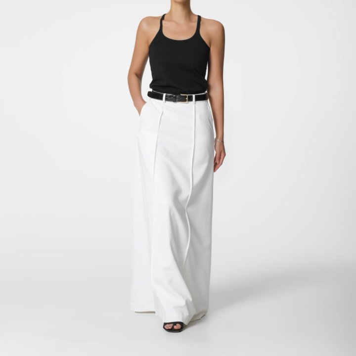 Paper Moon - Korean Women Fashion - #momslook - Pintuck Maxi Flare Skirt - 3