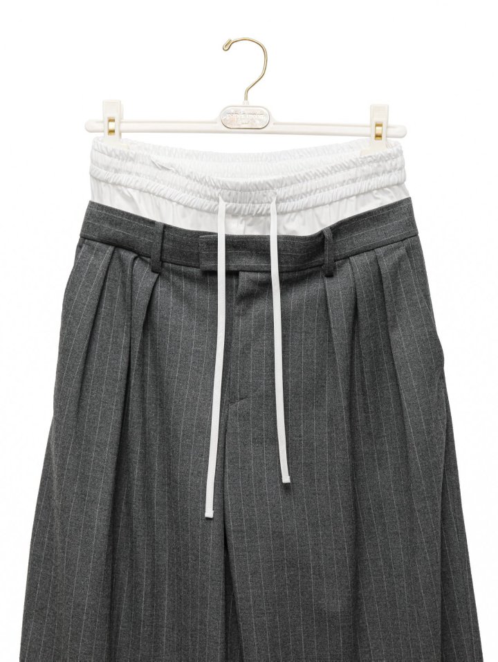 Paper Moon - Korean Women Fashion - #momslook - Pin Striped Layered Tailored Trouser - 11
