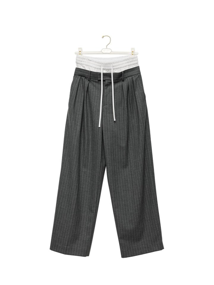 Paper Moon - Korean Women Fashion - #momslook - Pin Striped Layered Tailored Trouser - 9