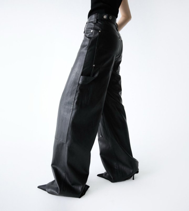 Paper Moon - Korean Women Fashion - #momslook - Vivid Vegan Carpender Trouser - 2