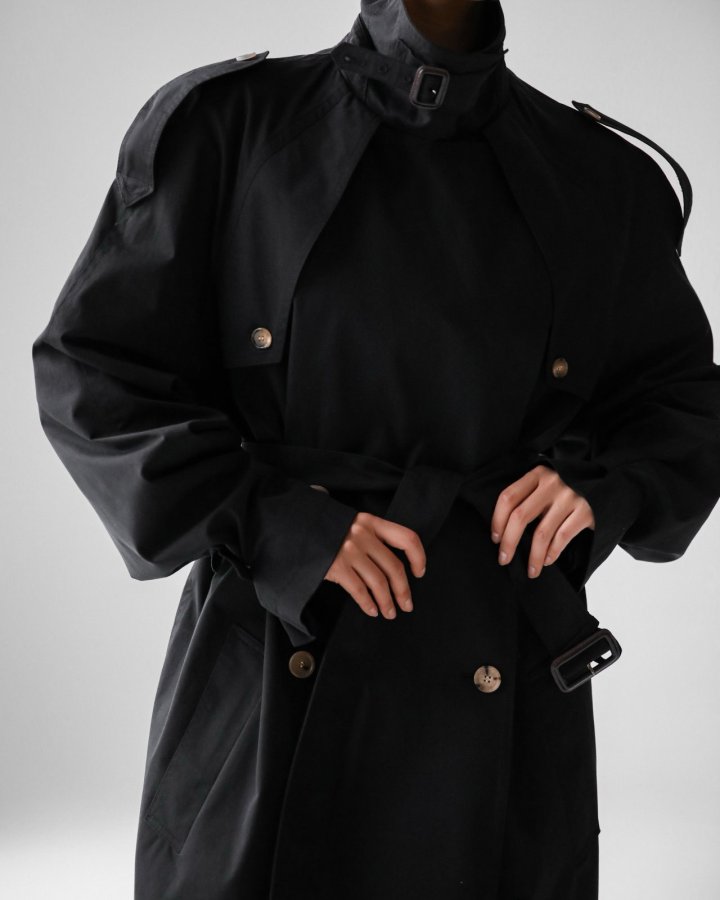 Paper Moon - Korean Women Fashion - #momslook - Classic Oversized Vintage Trench Coat - 3