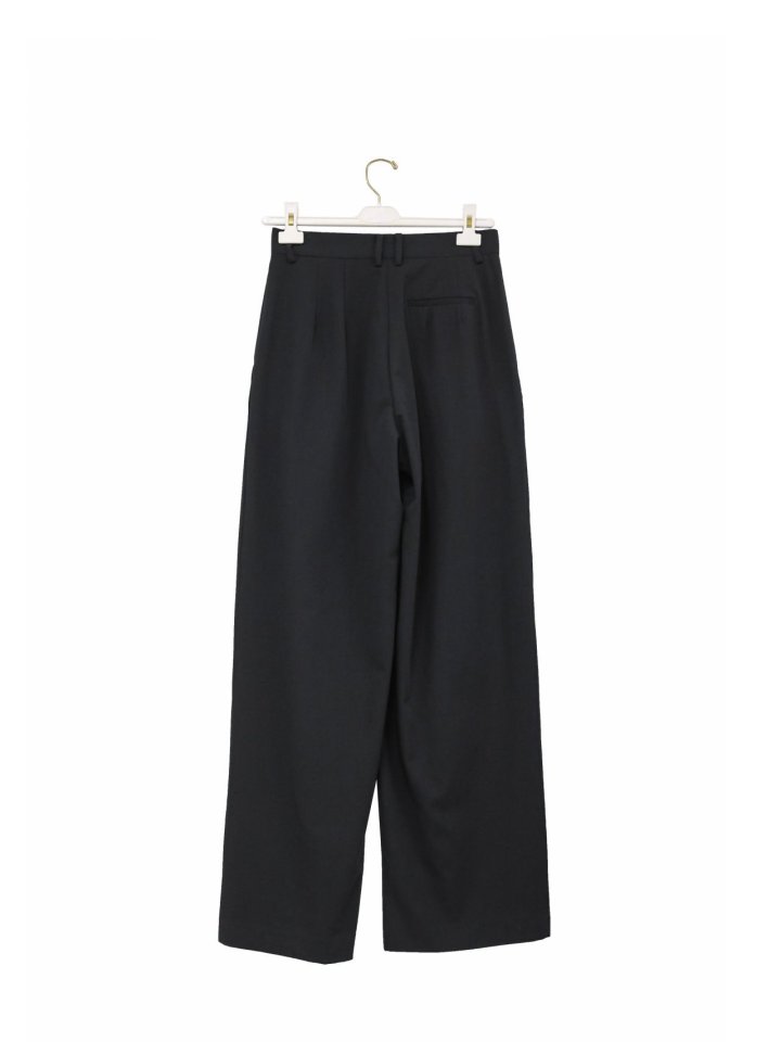 Paper Moon - Korean Women Fashion - #momslook - Low Waist Double Pleats Wide Trouser - 3