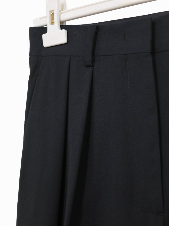 Paper Moon - Korean Women Fashion - #momslook - Low Waist Double Pleats Wide Trouser - 5