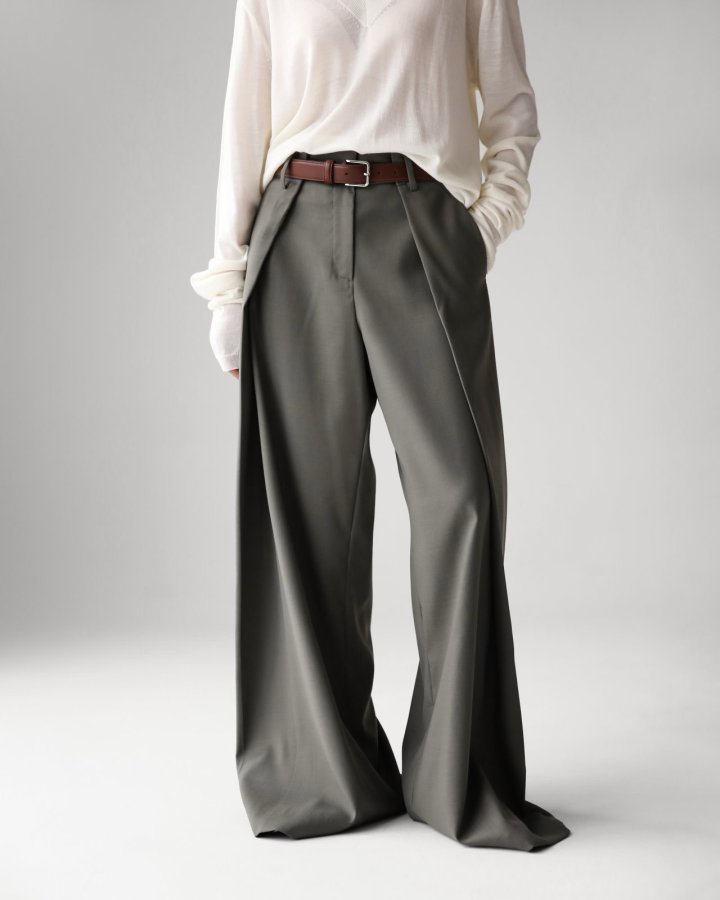 Paper Moon - Korean Women Fashion - #momslook - Lux Squared Double Wrap Wide Touser - 2