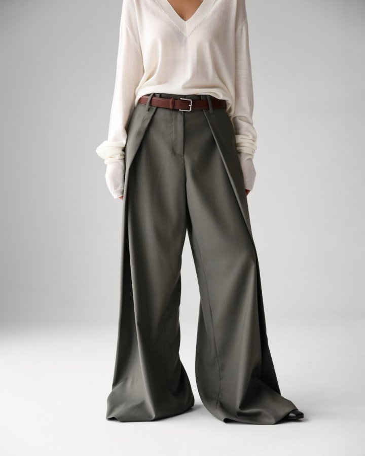 Paper Moon - Korean Women Fashion - #womensfashion - Lux Squared Double Wrap Wide Touser - 4