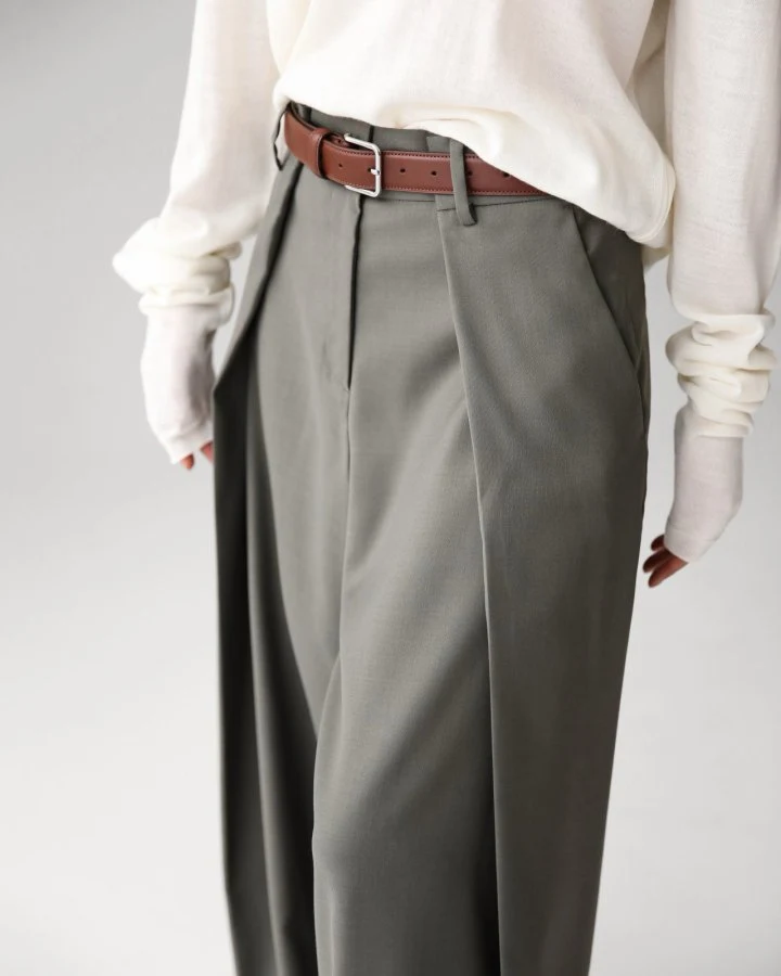 Paper Moon - Korean Women Fashion - #momslook - Lux Squared Double Wrap Wide Touser - 6
