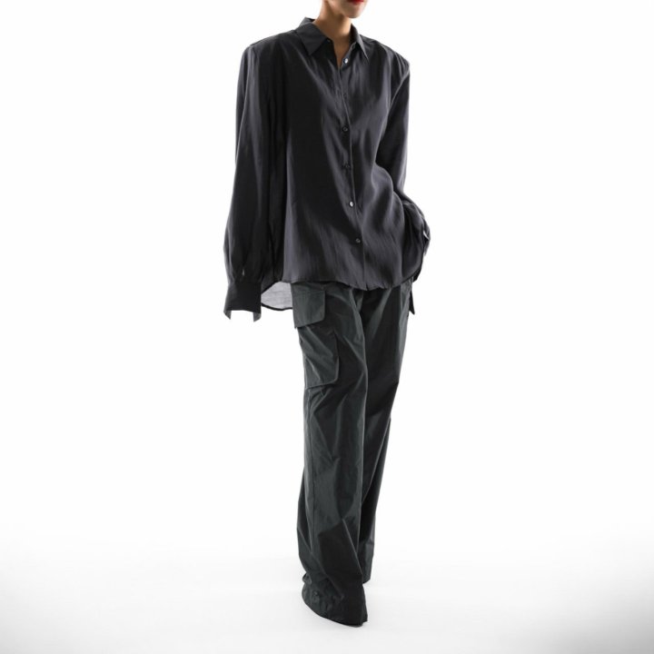 Paper Moon - Korean Women Fashion - #momslook - Nylon Cargo Wide Slacks - 3