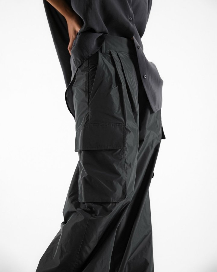 Paper Moon - Korean Women Fashion - #momslook - Nylon Cargo Wide Slacks - 7