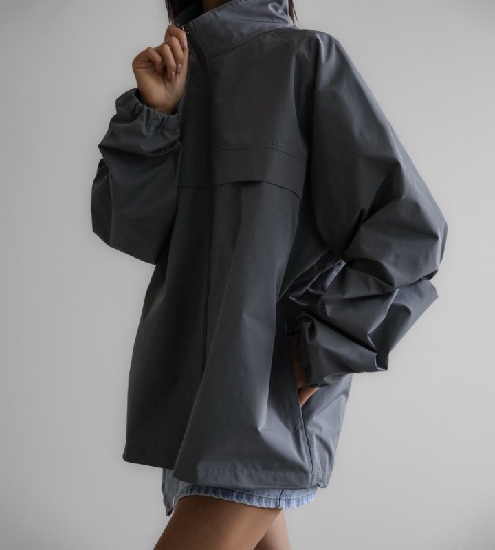 Paper Moon - Korean Women Fashion - #womensfashion - Renylon Color Black Full Zipped Jacket - 4
