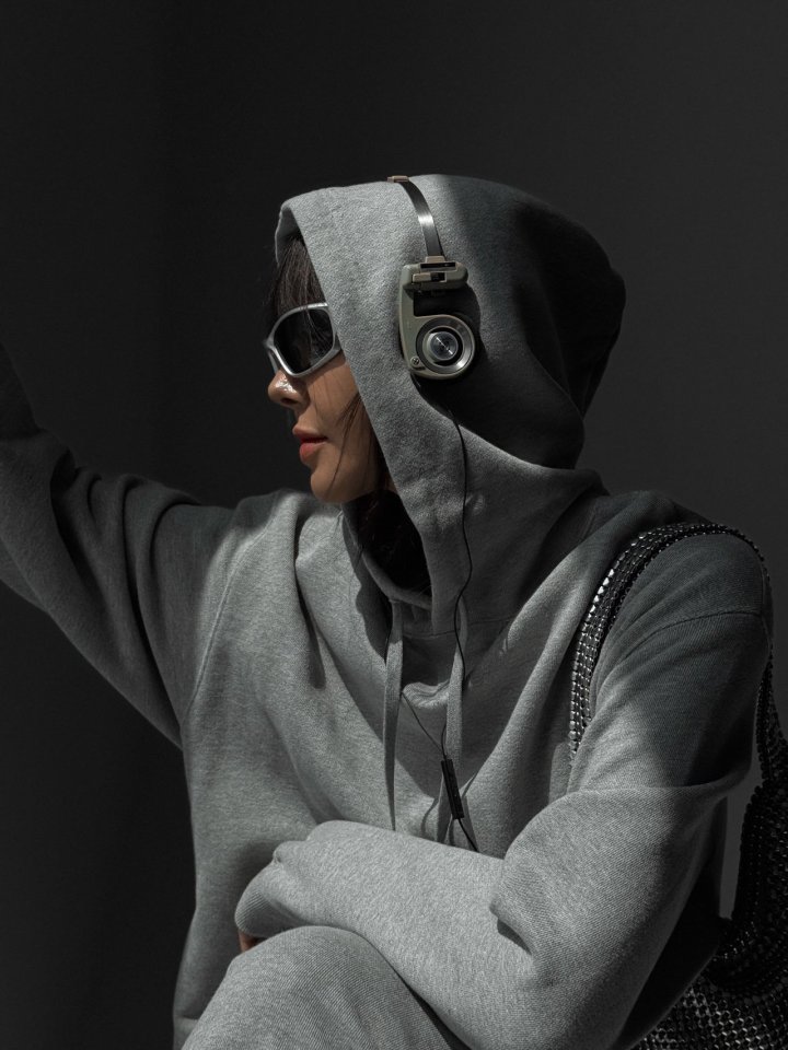Paper Moon - Korean Women Fashion - #momslook - Maxi Length Hoodie Slit Detail Dress - 5