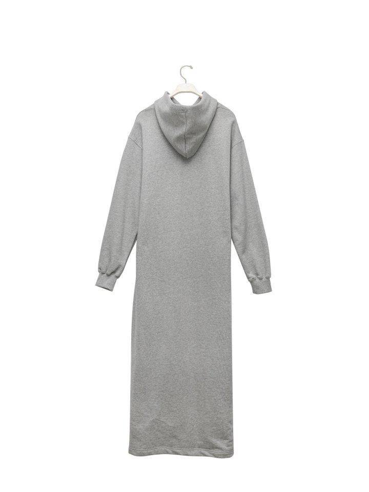 Paper Moon - Korean Women Fashion - #momslook - Maxi Length Hoodie Slit Detail Dress - 7