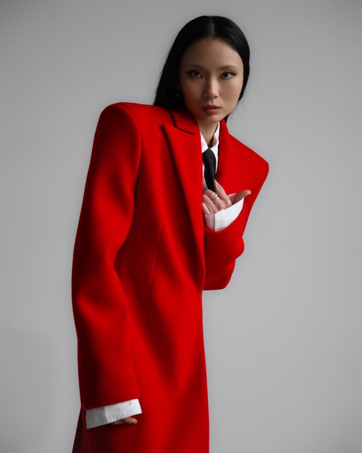 Paper Moon - Korean Women Fashion - #momslook - Virgin Wool Peak Lapel Tailored Maxi Coat - 5