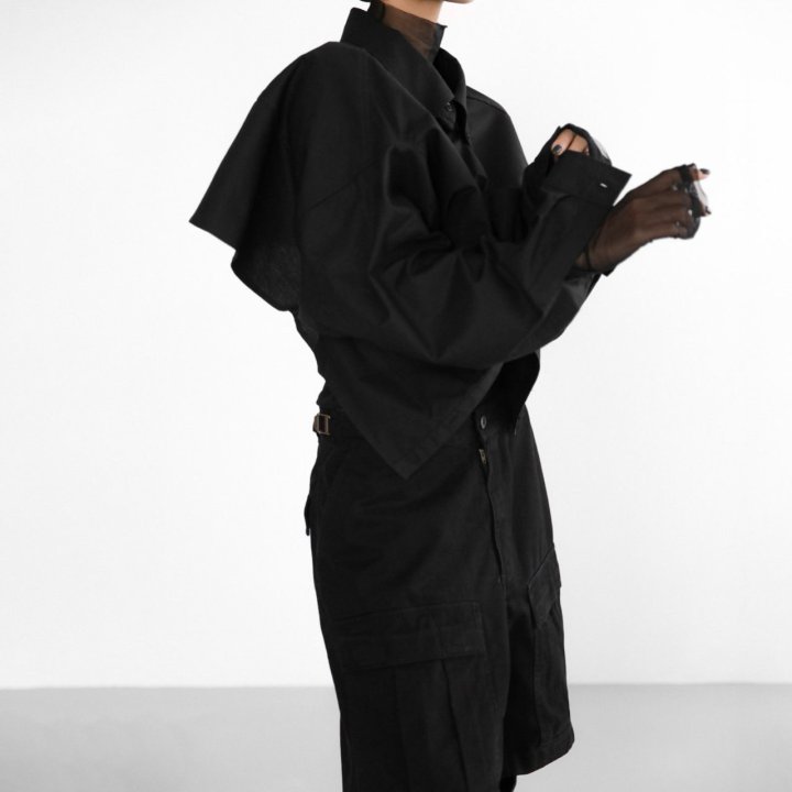 Paper Moon - Korean Women Fashion - #momslook - Back Wing Asymmetry Button Down Shirt - 5