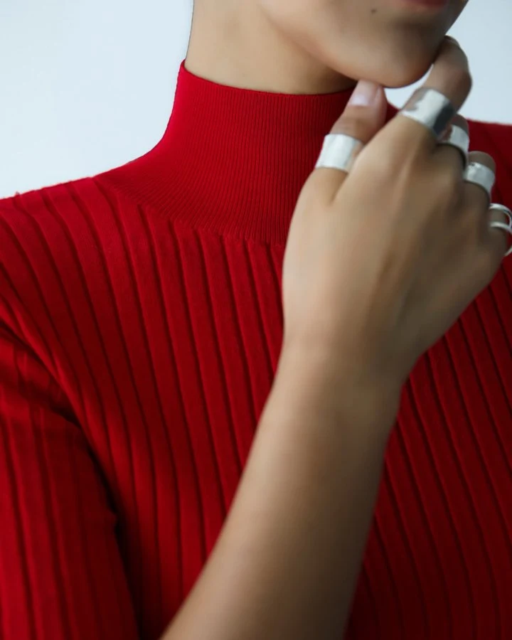 Paper Moon - Korean Women Fashion - #momslook - Classic Rib Half Turtleneck Knit Top - 4