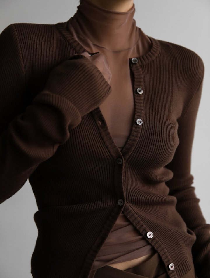 Paper Moon - Korean Women Fashion - #momslook - Ribbed Button Down Knit Cardigan - 6