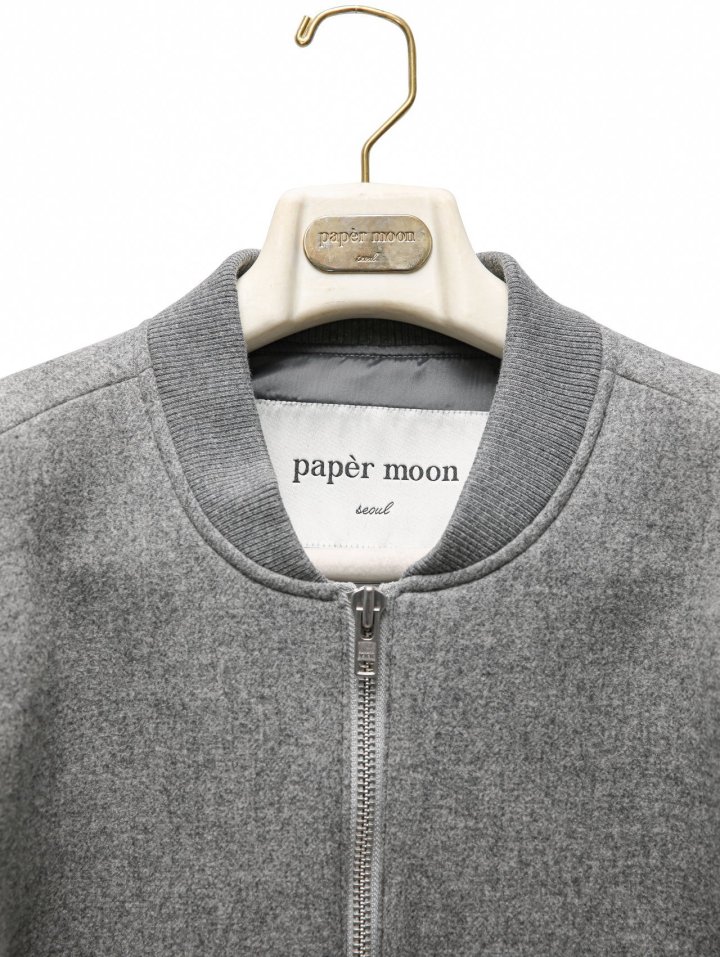 Paper Moon - Korean Women Fashion - #momslook - Cushioned Fabric Padded Shoulder Point Bomber Jacket - 10