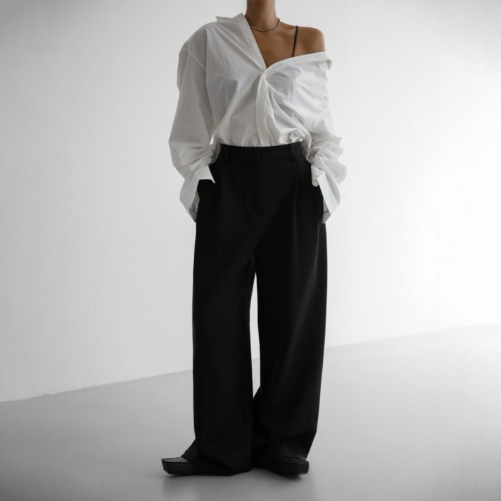 Paper Moon - Korean Women Fashion - #pursuepretty - Sweat Wide Pintuck Trousers - 2