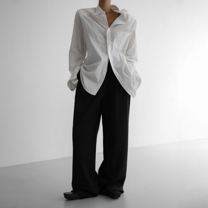 Paper Moon - Korean Women Fashion - #restrostyle - Sweat Wide Pintuck Trousers - 3